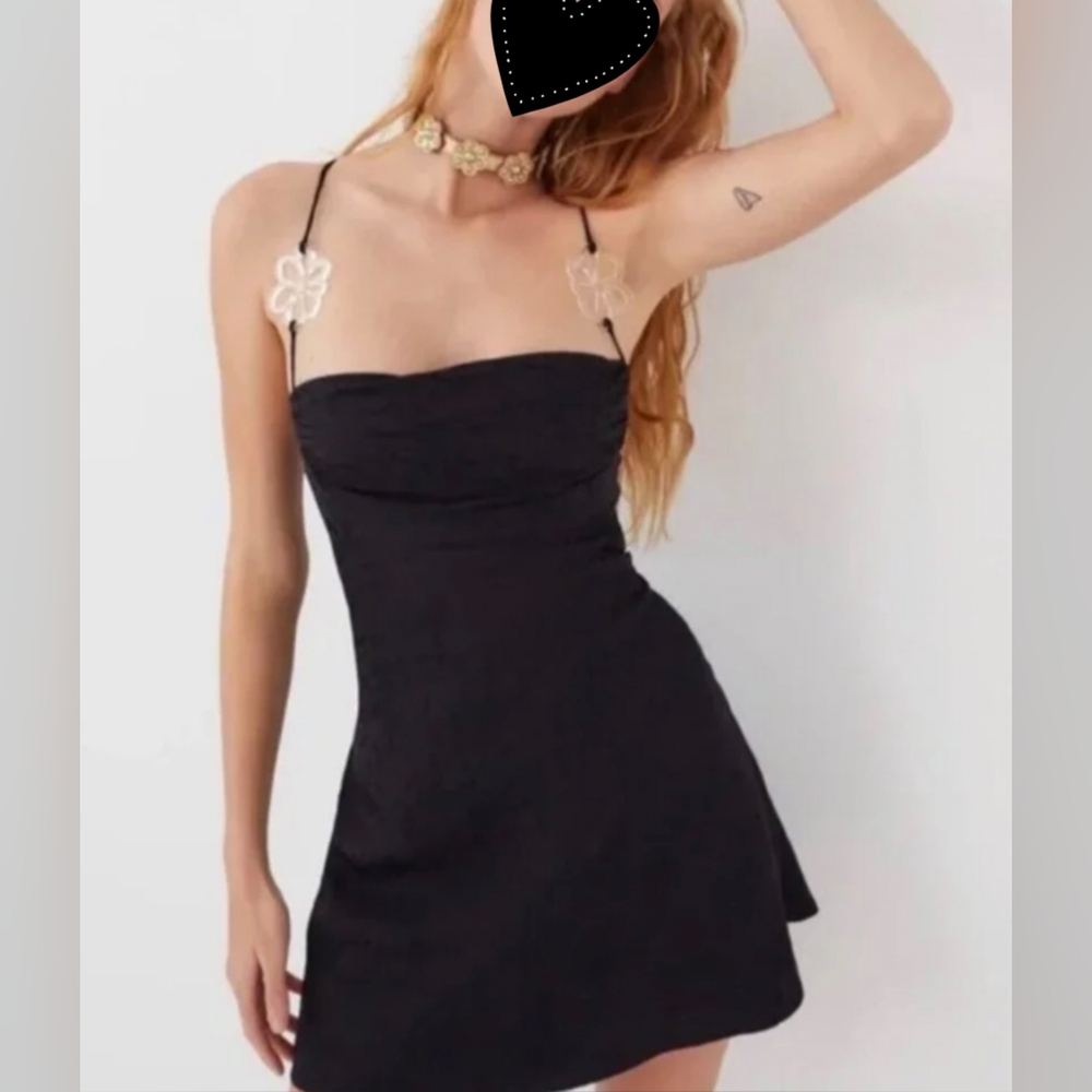 For Love And Lemons Janet Black Mini Dress
